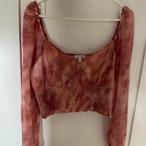 Long Sleeve mesh crop top